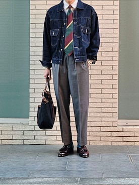 「アイテム（フォーマルスーツ/小物）」を使った、D・BLUEさん（メンズ・170cm）の春コーディネート