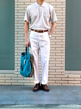 「LACOSTE（ラコステ）のアイテム」を使った、D・BLUEさん（メンズ・170cm）の夏コーディネート