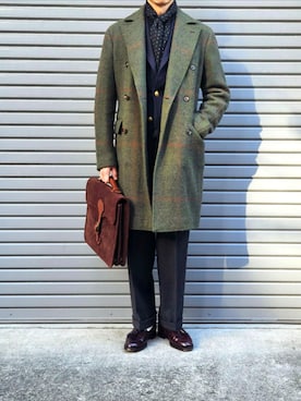 「ALDEN（オールデン）のアイテム」を使った、D・BLUEさん（メンズ・170cm）の冬コーディネート