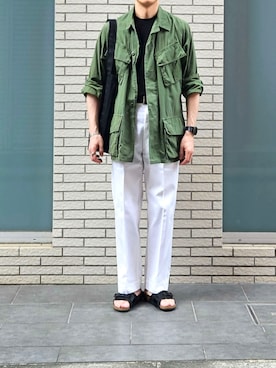 「アイテム（ジャケット/アウター）」を使った、D・BLUEさん（メンズ・170cm）の夏コーディネート