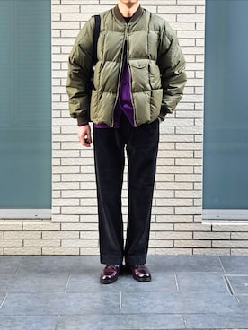 「RRL（ダブル アール エル）のアイテム」を使った、D・BLUEさん（メンズ・170cm）の冬コーディネート