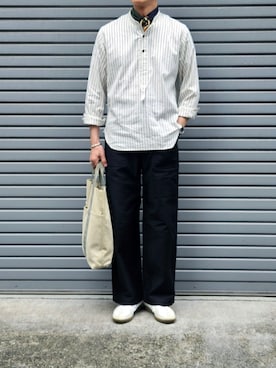 「アイテム（帽子）」を使った、D・BLUEさん（メンズ・170cm）の夏コーディネート