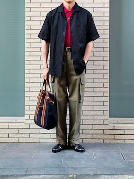 「トートバッグ」｜D・BLUEさん（メンズ・170cm）の秋コーディネート
