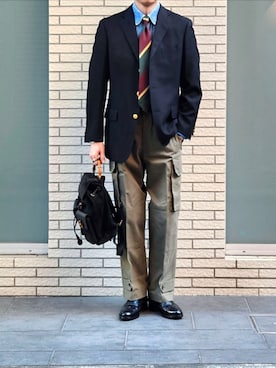 「アイテム（フォーマルスーツ/小物）」を使った、D・BLUEさん（メンズ・170cm）の春コーディネート