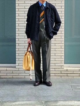 「アイテム（フォーマルスーツ/小物）」を使った、D・BLUEさん（メンズ・170cm）の秋コーディネート