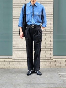 「no brand（ノーブランド）のアイテム」を使った、D・BLUEさん（メンズ・170cm）の夏コーディネート