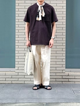「アイテム（キャップ）」を使った、D・BLUEさん（メンズ・170cm）の夏コーディネート