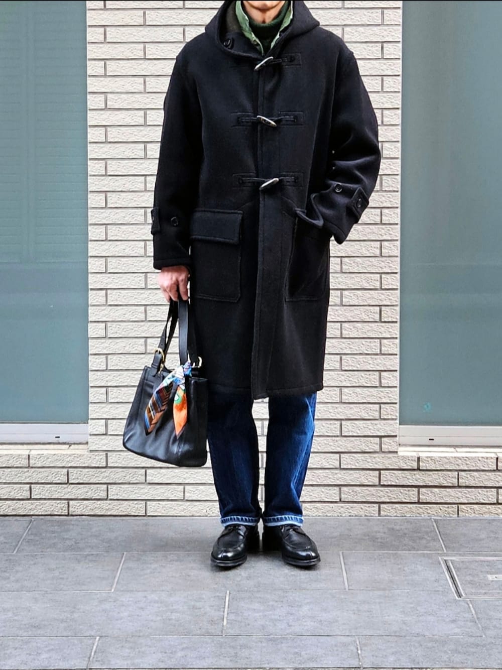 D・BLUE｜AUBERGEのダッフルコートを使ったコーディネート - WEAR