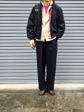 「BATONER（バトナー）のアイテム」を使った、D・BLUEさん（メンズ・170cm）の冬コーディネート
