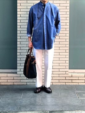 「アイテム（レッグウェア）」を使った、D・BLUEさん（メンズ・170cm）の秋コーディネート