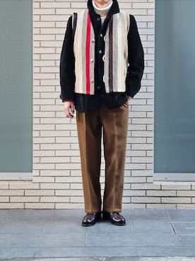 「LAULHERE（ロレール）のアイテム」を使った、D・BLUEさん（メンズ・170cm）の冬コーディネート