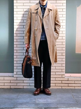 「MONCLER（モンクレール）のアイテム」を使った、D・BLUEさん（メンズ・170cm）の春コーディネート