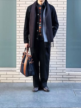 「アイテム（アナログ腕時計）」を使った、D・BLUEさん（メンズ・170cm）の冬コーディネート