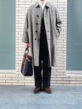 「Tricker's（トリッカーズ）のアイテム」を使った、D・BLUEさん（メンズ・170cm）の冬コーディネート