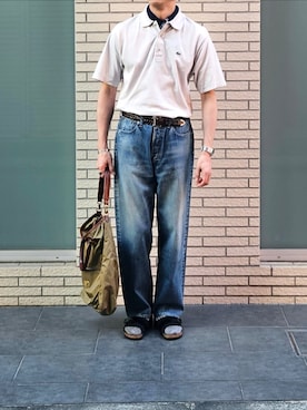 「JW Anderson（ジェイダブリューアンダーソン）のアイテム（帽子）」を使った、D・BLUEさん（メンズ・170cm）の夏コーディネート