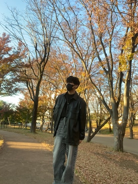 「大学生」｜「アイテム（その他アウター）」を使った、okuto奥斗さん（メンズ・174cm）の秋コーディネート