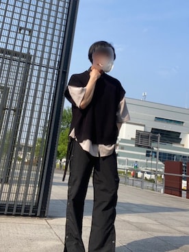 「G.O.C（ジーオーシー）のアイテム（パンツ）」を使った、okuto奥斗さん（メンズ・174cm）の春コーディネート