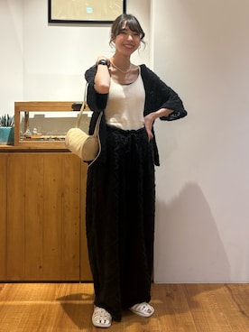 「アイテム（キャミソール）」を使った、森理沙さん（レディース・161cm・30代）の夏コーディネート