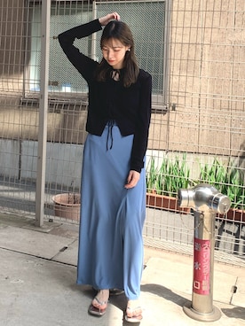 森理沙さん（レディース・161cm）の夏コーディネート