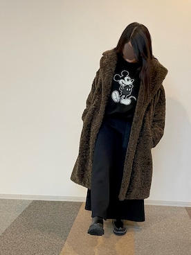 「CHIC STYLE（シックスタイル）のアイテム（その他アウター）」を使った、THURUさん（レディース・159cm）の冬コーディネート
