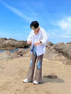 「JW Anderson（ジェイダブリューアンダーソン）のアイテム（スニーカー）」を使った、r.さん（メンズ・176cm）の秋コーディネート