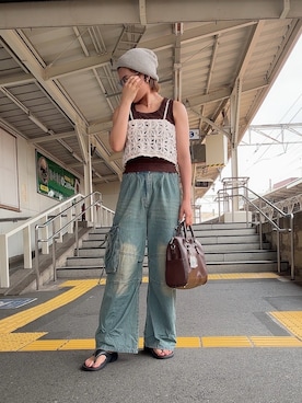 「アイテム（ネックレス）」を使った、teyonnngさん（レディース・159cm・30代）の夏コーディネート