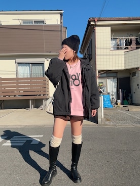 「アイテム（レッグウェア）」を使った、teyonnngさん（レディース・159cm）の冬コーディネート