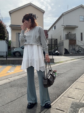 「Kastane（カスタネ）のアイテム（パンツ）」を使った、teyonnngさん（レディース・159cm）の春コーディネート