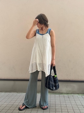 「アイテム（タンクトップ）」を使った、teyonnngさん（レディース・159cm・20代）の夏コーディネート