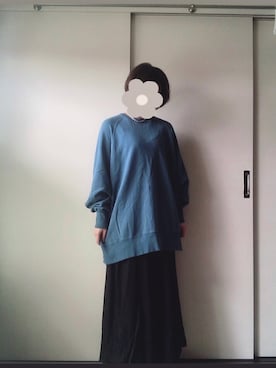 「スリット」｜「アイテム（スウェット）」を使った、teyonnngさん（レディース・159cm）の春コーディネート