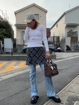 「Kastane（カスタネ）のアイテム（パンツ）」を使った、teyonnngさん（レディース・159cm）の春コーディネート