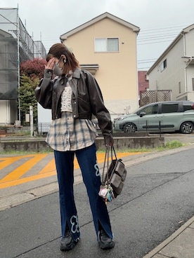 「Kastane（カスタネ）のアイテム（ジャケット/アウター）」を使った、teyonnngさん（レディース・159cm）の春コーディネート