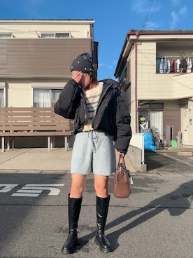 「アイテム（キャミソール）」を使った、teyonnngさん（レディース・159cm・30代）の冬コーディネート