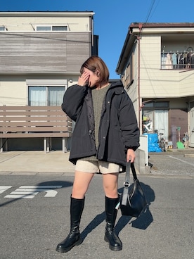 「アイテム（ネックレス）」を使った、teyonnngさん（レディース・159cm）の冬コーディネート