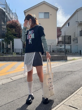 「Kastane（カスタネ）のアイテム（パンツ）」を使った、teyonnngさん（レディース・159cm）の春コーディネート