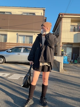 「アイテム（ダウンジャケット/コート）」を使った、teyonnngさん（レディース・159cm）の秋コーディネート