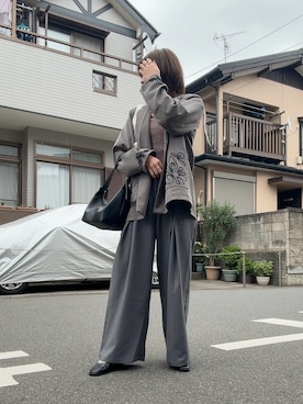 「アイテム（スラックス）」を使った、teyonnngさん（レディース・159cm・30代）の秋コーディネート