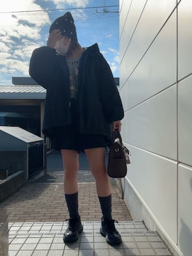 「アイテム（ニットキャップ/ビーニー）」を使った、teyonnngさん（レディース・159cm）の秋コーディネート