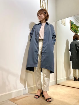 「ロングシャツ」｜BRICK＆SONS アトレ川崎店さん（レディース・157cm）の秋コーディネート