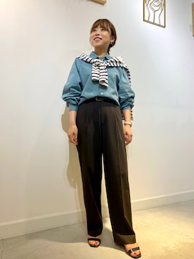 「BRICK & SONS（ブリックアンドサンズ）のアイテム」を使った、BRICK＆SONS アトレ川崎店さん（レディース・157cm）の秋コーディネート