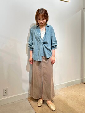 「BEAUTY&YOUTH UNITED ARROWS（ビューティーアンドユースユナイテッドアローズ）のアイテム（パンプス）」を使った、BRICK＆SONS アトレ川崎店さん（レディース・157cm）の秋コーディネート