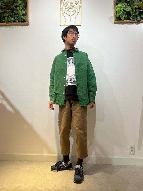 セール】リラックスレギュラーカラーシャツ＜フェムグリーン