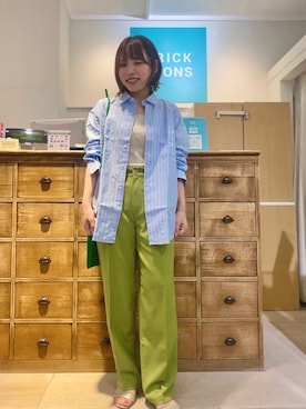 「BRICK & SONS（ブリックアンドサンズ）のアイテム」を使った、BRICK＆SONS アトレ川崎店さん（レディース・157cm）の夏コーディネート