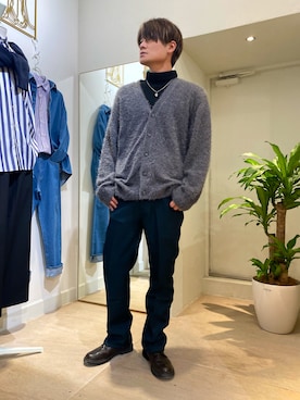 「アイテム（カーディガン/ボレロ）」を使った、BRICK＆SONS アトレ川崎店さん（メンズ・175cm）の秋コーディネート