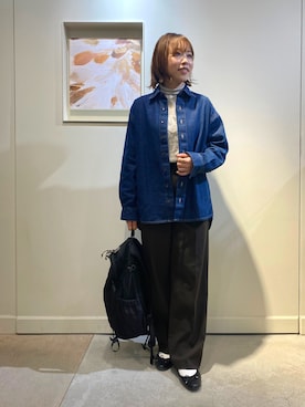 「アイテム（バックパック/リュック）」を使った、BRICK＆SONS アトレ川崎店さん（レディース・157cm）の冬コーディネート