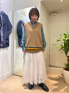 「BRICK & SONS（ブリックアンドサンズ）のアイテム」を使った、BRICK＆SONS アトレ川崎店さん（レディース・157cm）の秋コーディネート