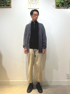 「BRICK & SONS（ブリックアンドサンズ）のバルキーハーフジップニット（ニット/セーター）」を使った、BRICK＆SONS アトレ川崎店さん（メンズ・173cm・10代）の秋コーディネート