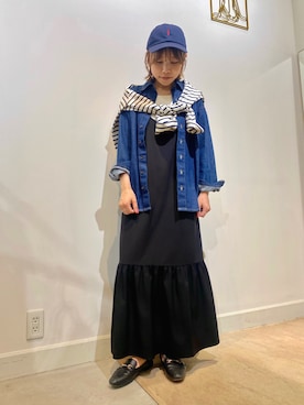 「URBAN RESEARCH（アーバンリサーチ）のアイテム（ワンピース）」を使った、BRICK＆SONS アトレ川崎店さん（レディース・157cm）の秋コーディネート