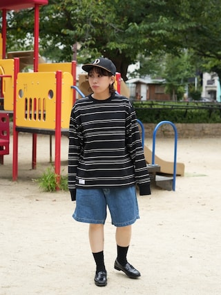 G06284 美品 Schott ネップデニム パンツ：32 ブラック セール】Schott/ショット/JAPAN NEP DENIM BAKER PANTS/ジャパン