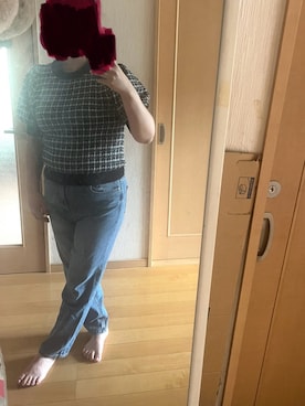 「アイテム（デニムパンツ）」を使った、yuriacomさん（レディース・161cm・40代）の秋コーディネート